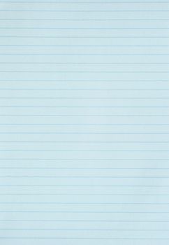 Blank blue lined paper sheet background or textured 