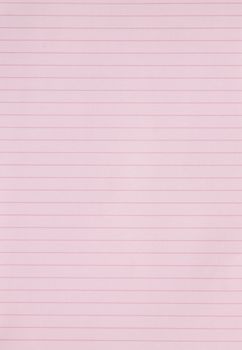 Blank pink lined paper sheet background or textured 