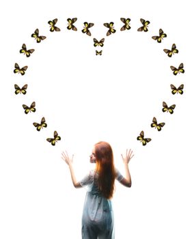fantasy Girl and butterfly sign