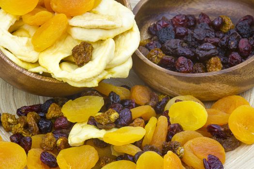 different dried fruits