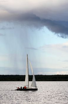 sailboat on the river