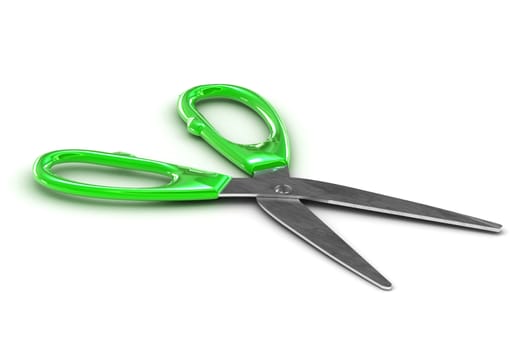 A Colourful 3d Rendered Scissors Concept Illustration