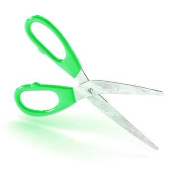 A Colourful 3d Rendered Scissors Concept Illustration