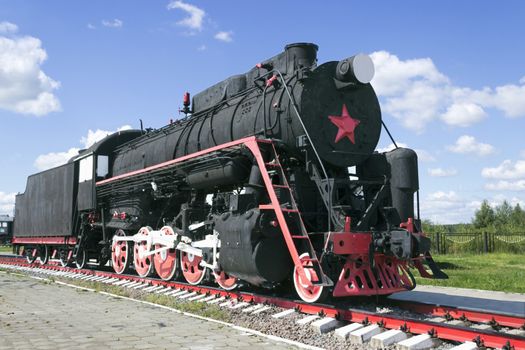 Russian freight locomotive 50-ies of the last century