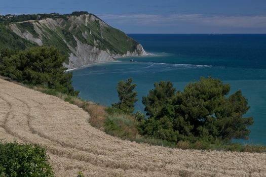 The bay of Portonovo in the Conero Riviera, Italy