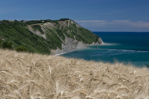 The bay of Portonovo in the Conero Riviera, Italy