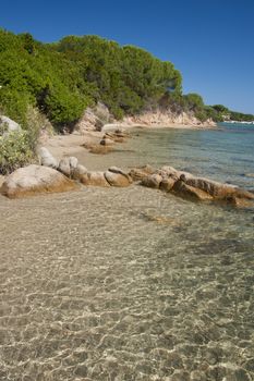 Transparent seawater in Conca Verde, near Santa Teresa di Gallura in Sardinia