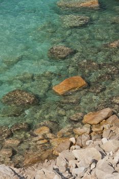 The cliffs and the color of the sea in La Marmorata, near Santa Teresa di Gallura