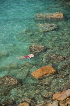 The cliffs and the color of the sea in La Marmorata, near Santa Teresa di Gallura