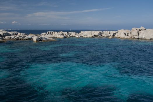 The wonderful sea in La Maddalena , an island of the La Maddalena archipelago in Sardinia , Italy