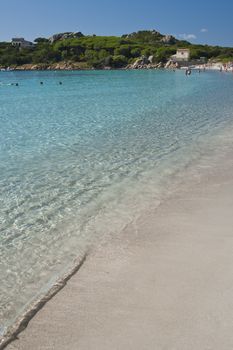 The wonderful colors of the sea in Santa Maria beach, an island of the La Maddalena archipelago in Sardinia, Italy