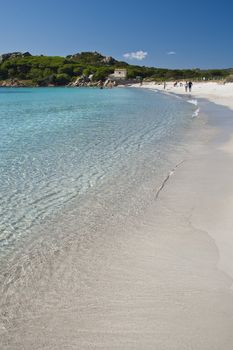 The wonderful colors of the sea in Santa Maria beach, an island of the La Maddalena archipelago in Sardinia, Italy