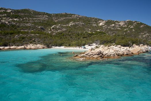 The coastline of Spargi, island in the archipelago of La Maddalena, Sardinia, Italy