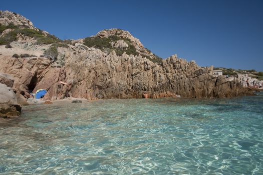 The coastline of Spargi, island in the archipelago of La Maddalena, Sardinia, Italy