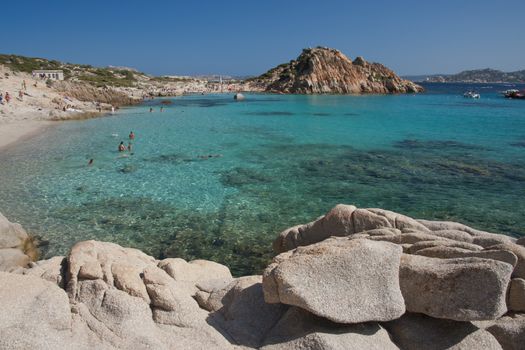 The coastline of Spargi, island in the archipelago of La Maddalena, Sardinia, Italy