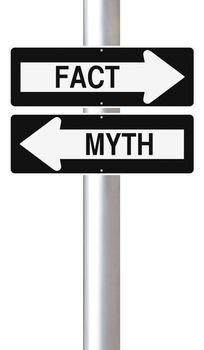 Modified one way signs on Facts and Myths