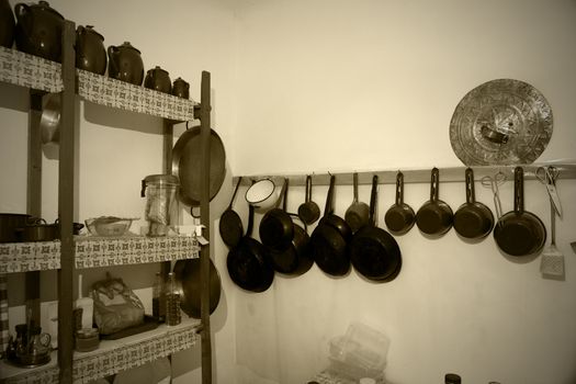 some old and vintage kitchen utensils