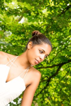 A young Girl in the park.