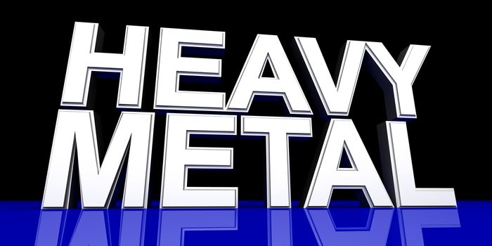 Heavy Metal music symbol. 3D rendered Illustration. 