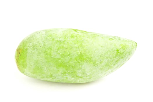 Green mango isolated on white background