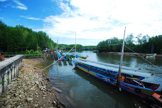long-tailed boat in phuket, thailand