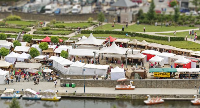  the belgium city bouillon with the market