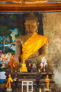 Buddha statue in a shrine in Angkor Wat, Cambodia