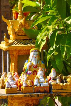 Buddist shrine in the Preah Prom Rath temple in Siem Reap, Cambodia