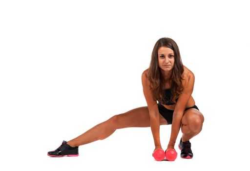 fitness girl in studio