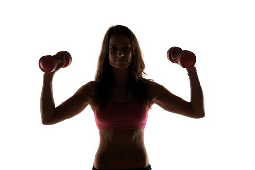 Silhouette Fitness instructor in a studio working out