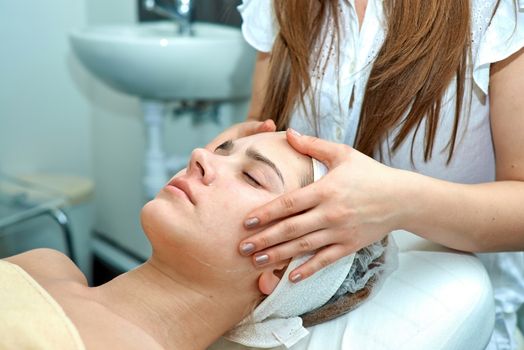 Healthcare treatment at the spa salon