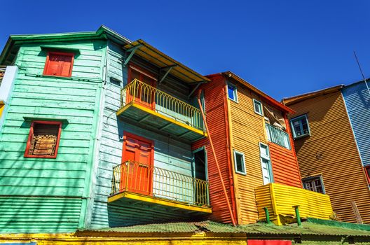 Bright colors in La Boca neighborhood in Buenos Aires, Argentina
