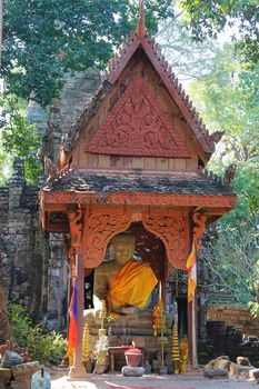 A buddist shrine in Angkor Wat complex in Cambodia