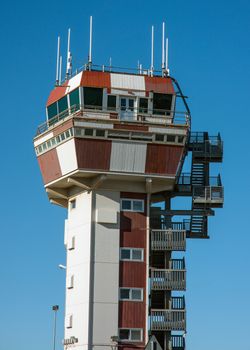 Control tower at the airport of Genoa, Italy