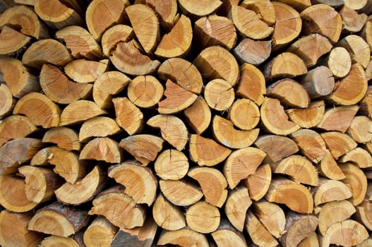 stack of firewood neatly stacked