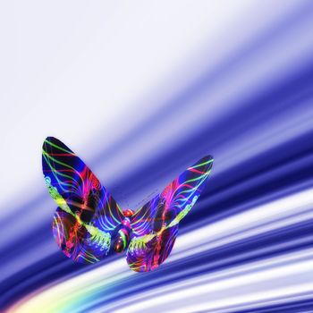 Digital Illustration of colorful Butterflies