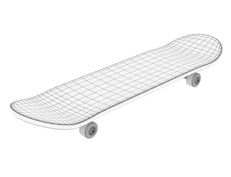 brand new skateboard, pictured on a white background