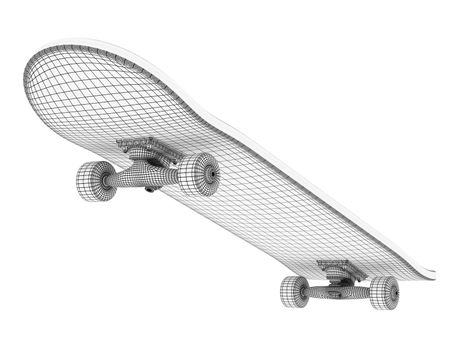 brand new skateboard, pictured on a white background