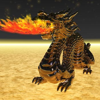 Digital Illustration of a Dragon