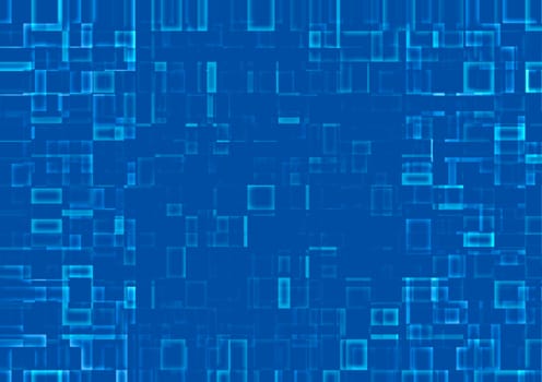 simple abstract background of mosaic blue tiles