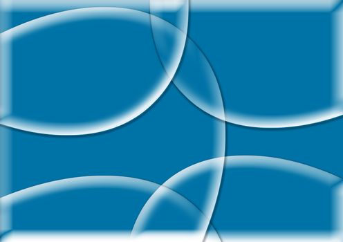 simple abstract background of blue glass ellipse