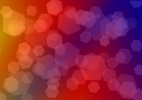 abstract bokeh hexagonal multicolored background creativity illustration