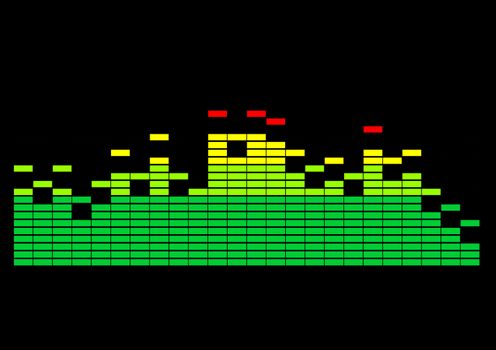 Equalizer showing spectral structure of a spectrum