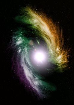 Stars of a planet and galaxy in a free space