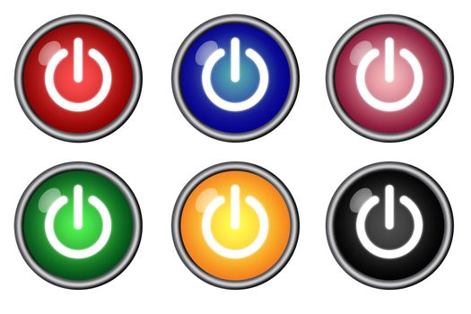 Six power-on buttons switch graphics