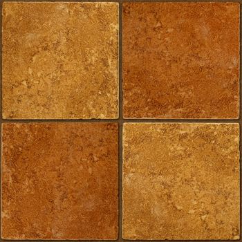 Four ceramic two-tone brown stone tiles seamlessly tileable