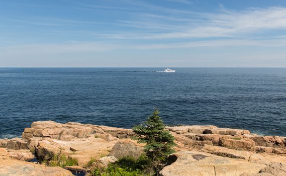 This extremely rugged coastline is in the vicinity of the Thunderhole at Acadia National Park.