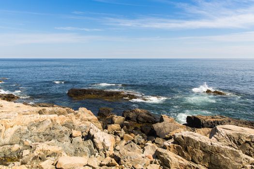 This extremely rugged coastline is in the vicinity of the Thunderhole at Acadia National Park.
