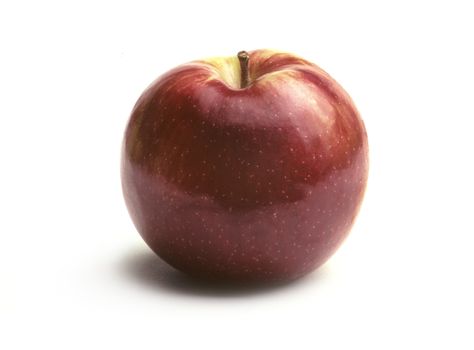 Single MacIntosh apple on white background