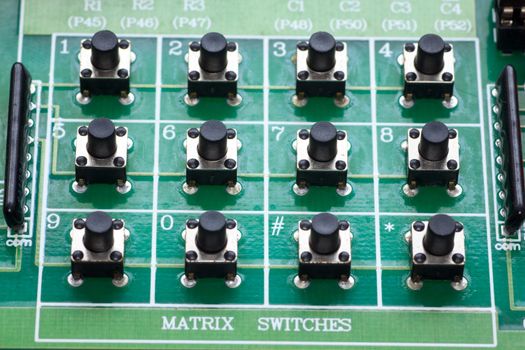 4x3 matrix push botton switch on board